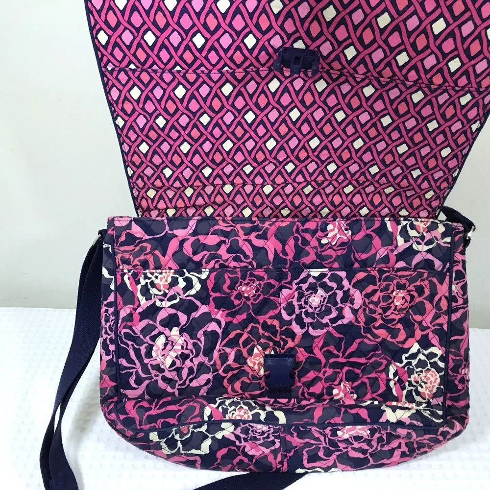 Vera Bradley Floral Laptop Bag Purple Pink